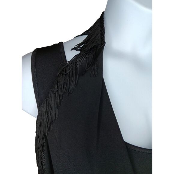 Lane Bryant Black Flapper Style Fringe Dress 20 - Picture 3 of 13